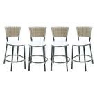 Kit 4 banquetas baixa cozinha gourmet decoração