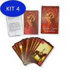 Kit 4 Baralho Tarot Cigana Do Pandeiro Vermelho 36 Cartas - Generico