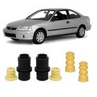 Kit 4 Batente Haste Dianteira Traseira Honda Civic 1997-2000 - Auto Flex