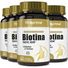 Kit 4 Biotina 150% Cabelos E Unhas Firmeza & Crescimento - Fitoprime