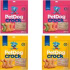 Kit 4 Biscoitos Super Premium Petdog Crock Para Cães 250 G