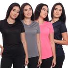 Kit 4 Blusas Academia Manga Curta Camiseta Camisa Tshirt Esportiva Dry Fitness UV Proteção Solar