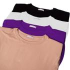 Kit 4 Blusas Femininas Elegantes Verão com Ombreira Muscle Tee