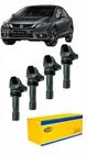 Kit 4 Bobinas de Ignição Magnet Marelli - Honda Civic 1.8 e 2.0 de 2012 a 2016.