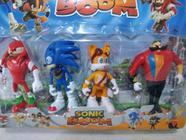 Kit Com 2 Bonecos 16cm Sonic E Tails De Borracha Cartelado. - Sega