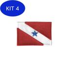 Kit 4 Bordado Termocolante Bandeira Pará - Mundo Do Militar