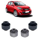 Kit 4 Borracha Menor Maior Suspensão Nissan March 2018 2019 - Auto Flex