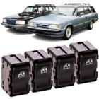 Kit 4 Botões Do Vidro Eletrico Caravan 1985 a 1987 Kostal
