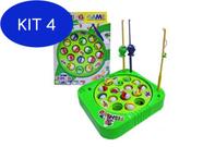 Kit 4 Brinquedo Jogo De Pescar Pega Peixe Fungame Verde 5
