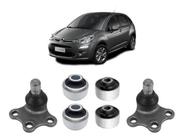 Kit 4 Bucha 2 Pivô Bandeja Dianteira Citroen C3 15 16 2017