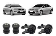 Kit 4 Bucha Bandeja Balança Leque Ford Focus 2008 2009 2010