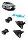 Kit 4 Buchas Bandeja Honda City New Fit Apos 2009