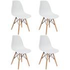 Kit 4 Cadeiras Charles Eames Eiffel Wood Design Branca Preta Cinza Outras