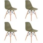 Kit 4 Cadeiras Charles Eames Wood Design Eiffel Colorida