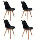 Kit 4 Cadeiras De Jantar Empório Tiffany Saarinen Base Wood
