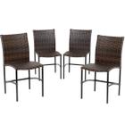 Kit 4 Cadeiras de Jantar Havaí Para Área Gourmet, Varanda, Edícula, Em Fibra Sintética Trama Dupla - Pedra Ferro