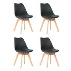 Kit 4 Cadeiras para Sala de Jantar Saarinen Wood Espresso Móveis