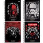 Kit 4 Caderno Star Wars Espiral Ordem 96fls Jandaia Sortido