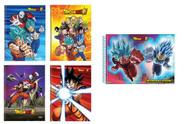 Caderno Naruto/Dragon Ball Brochurão 80 Fls C/4 Kit Completo - São