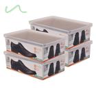 Kit 4 Caixa De Sapato Transparente Para Organizar - Grande