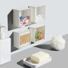 kit 4 Caixa nicho de armazenamento com Suporte porta Multiuso De Parede para box e banheiro