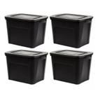 Kit 4 Caixas Organizadoras Ecobox 80L Preta - Gardenlife