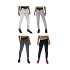 Kit 4 Calças Feminina Moletom MXD Conceito Jogger Slim Fitness Cores Básicas e Casuais