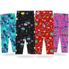 Kit 4 Calças Leggins Leg Cotton Infantil Bebê Menina Criança