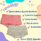 Kit 4 Calcinhas Infantil Boxer Short Criança Premium Confortável