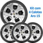 Kit 4 Calota GM Onix 2012 a 2021 Aro 15 com Emblema