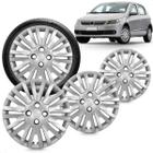 Kit 4 Calotas Gol Power G5 2009 a 2010 Aro 15 Prata Cubo Padrão Grid