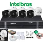 Kit 4 Camera de Segurança Intelbras Alta Resolução 1120 Vhl Hd+4 Caixa Protetora de Conector