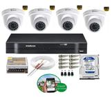 Kit 4 Câmeras De Segurança 2 MP Full Hd  1080p Dvr Intelbras mhdx Full Hd C/HD 160GB