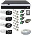Kit 4 Câmeras De Segurança Full Hd 1080p 2 Megapixel 36 Leds Infra + Dvr Intelbras Mhdx 3004 Full Hd