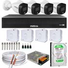 Kit 4 Cameras Full Color Intelbras Dvr Mhdx 8 Ch Color Noite