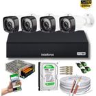 Kit 4 Câmeras FULL HD+ DVR Intelbras MHDX 3004c C/HD 500gb