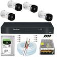 Kit 4 Cameras Hd Completo Intelbras Cftv Monitoramento