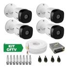 Kit 4 Câmeras Hd Vhl 1120 Bullet Intelbras Com Acessórios