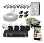 Kit 4 Câmeras Intelbras 1120 B HD Dvr 4 Canais completo