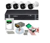 Kit 4 Câmeras Intelbras 1120b Com Dvr 4 Canais E Hd Incluso