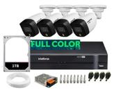 Kit 4 Câmeras Intelbras 2 Megapixels 20m Vhd 1220 Full Color Dvr 4ch Mhdx c/hd 1tb