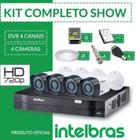 Kit 4 câmeras Intelbras 20metros completo alta definição c/ hd 1tb