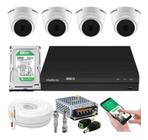 Kit 4 Câmeras Intelbras Dome 1120d Dvr 4 Canais Com Hd