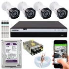 Kit 4 Câmeras Intelbras Full Hd 1220b G4 Mhdx 3104 Wd Purple