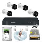 KIT 4 Cameras Intelbras HD monitoramento e Segurança com APP Acesso Remoto