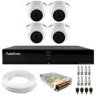 Kit 4 Câmeras Intelbras VHL 1120 D HDCVI Lite Dome HD 720p Lente 3.6mm Visão Noturna 20m + Dvr Tudo Forte TFHDX 3304 Full HD 4 Canais Com App Xmeye