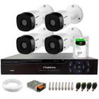 Kit 4 Câmeras Intelbras VHL 1220 B Bullet Full HD 1080p Visão Noturna 20m IP66 + Dvr Tudo Forte TFHDX 3304 4 Canais Com App Xmeye + HD 2TB BarraCuda