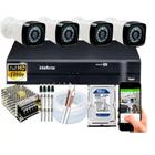 Kit 4 Cameras Segurança 1080p Full Hd Dvr Intelbras 4ch C/hd 160Gb cftv - AF