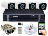 Kit 4 Cameras Segurança 1080p Full Hd Dvr Intelbras 4ch