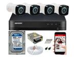 Kit 4 Cameras Segurança 720P Hd Dvr Hikvision 4ch Alta Resolução c/ Acessórios